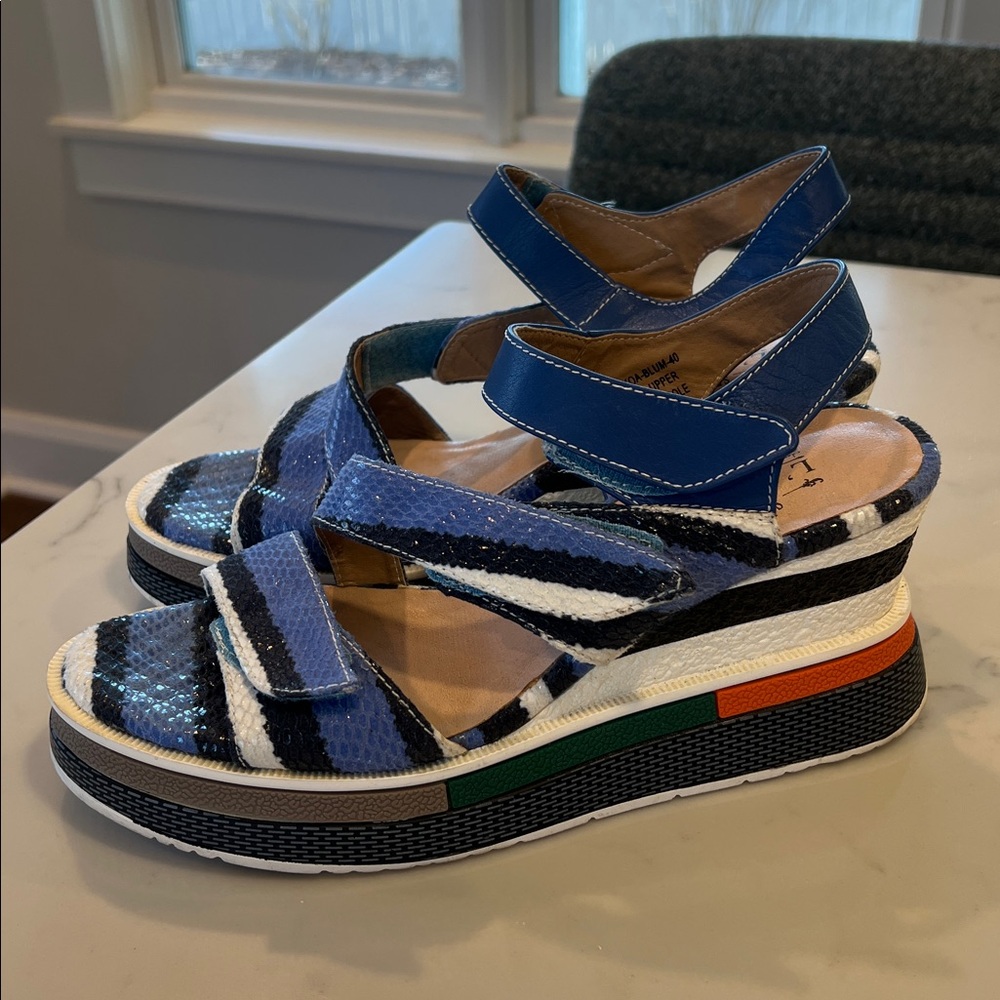 Spring Step L’Artiste Omokokoa Blum Wedge Sandals 40EU/ size 9